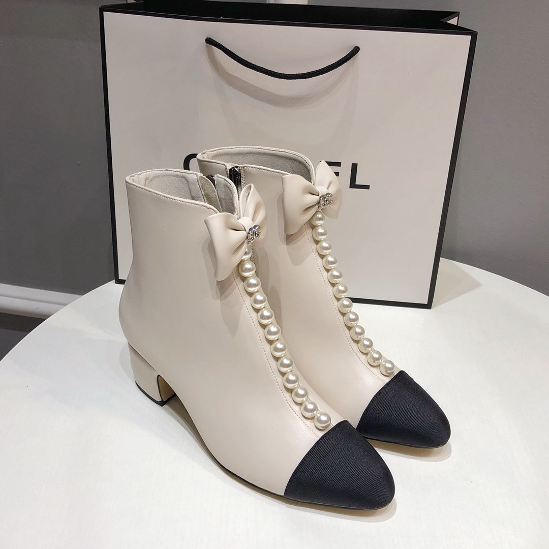 Fashion Bow Thick Heel Boots PD10070419