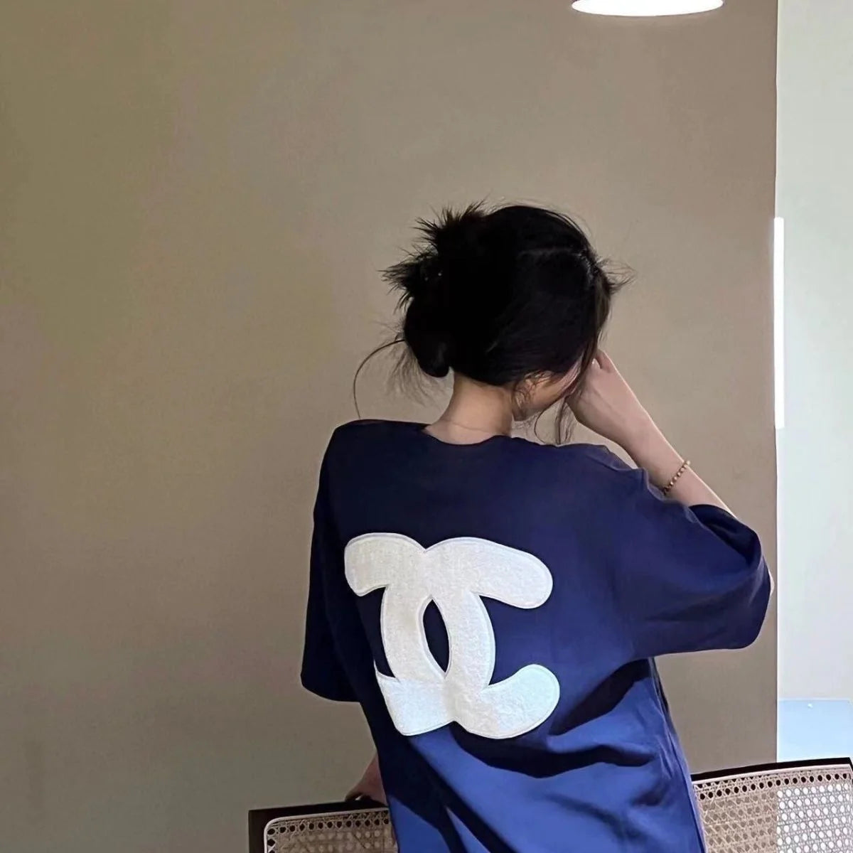 Couple's Towel Embroidered Versatile Half-Sleeve 1024032908