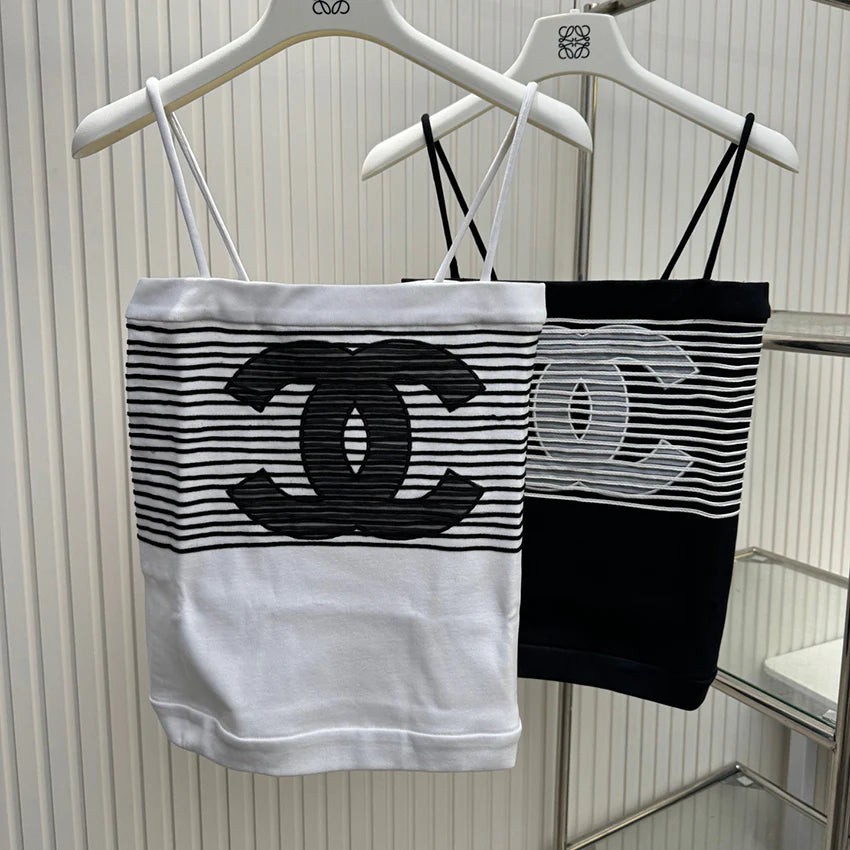 Stylish ribbed cotton knit suspender belt 1024052712