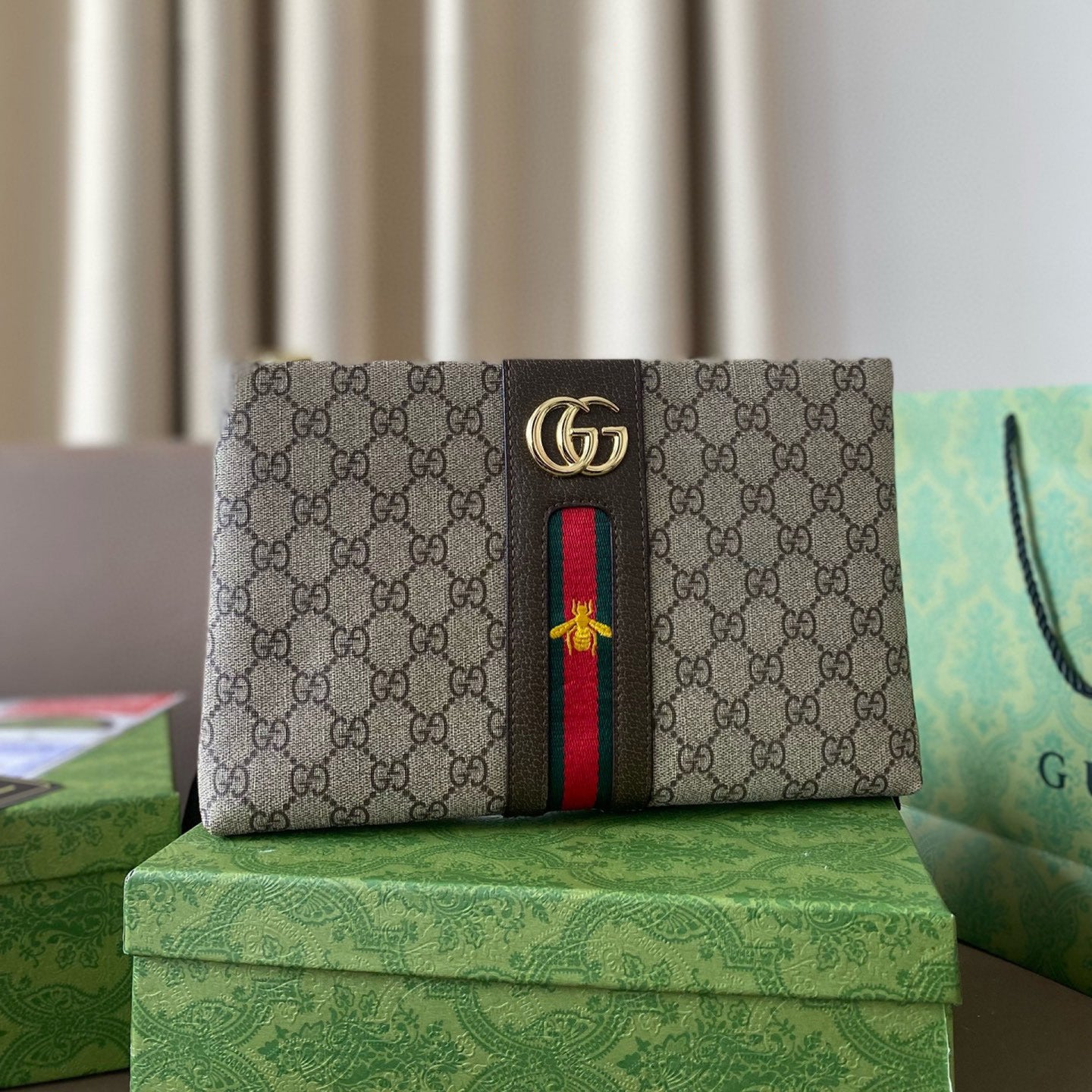 G print men's clutch bag 1824062602