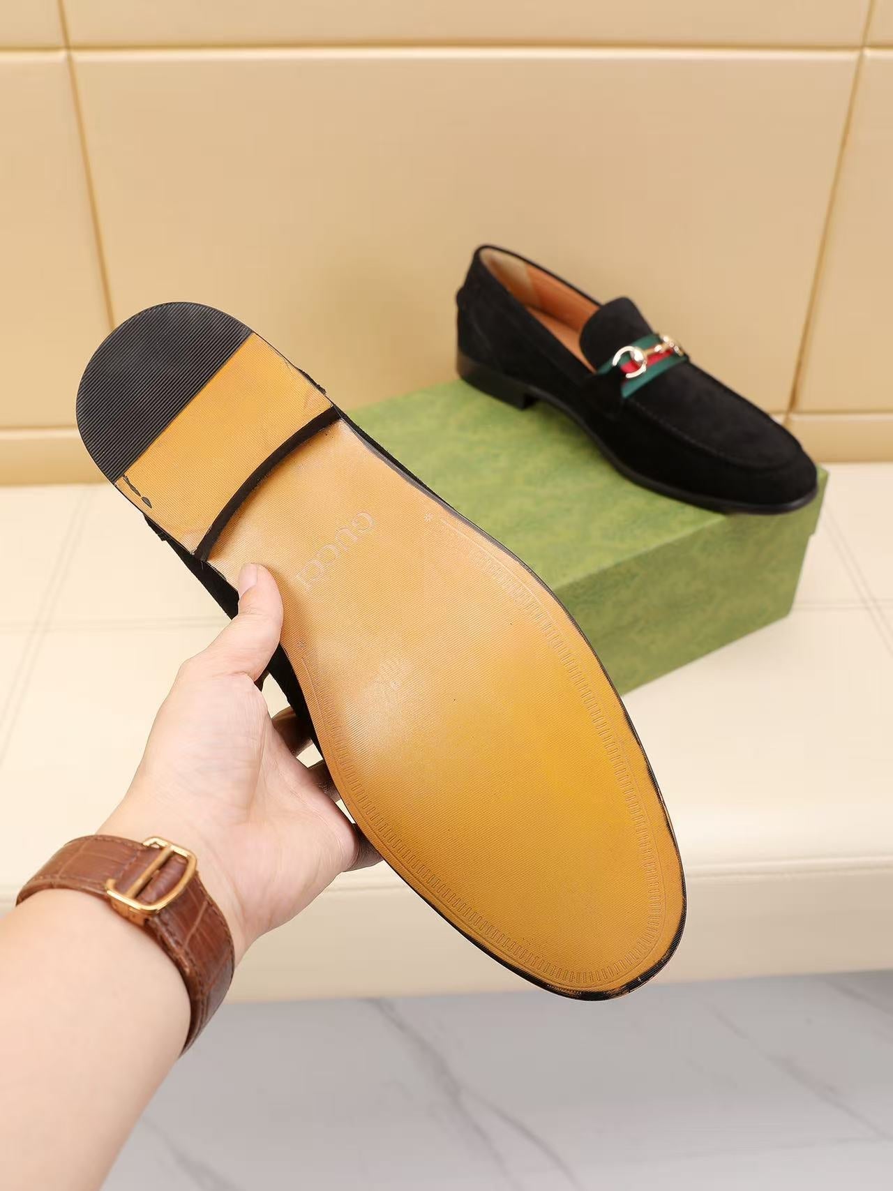 GG Horsebit suede loafers 1825070203