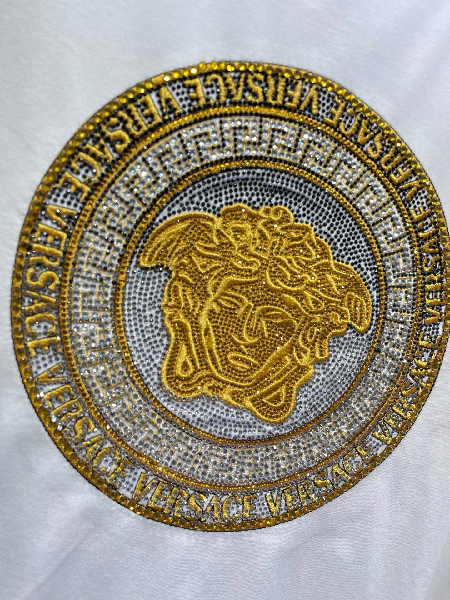 VS Embroidered crystal embellished T-shirt 1825061902