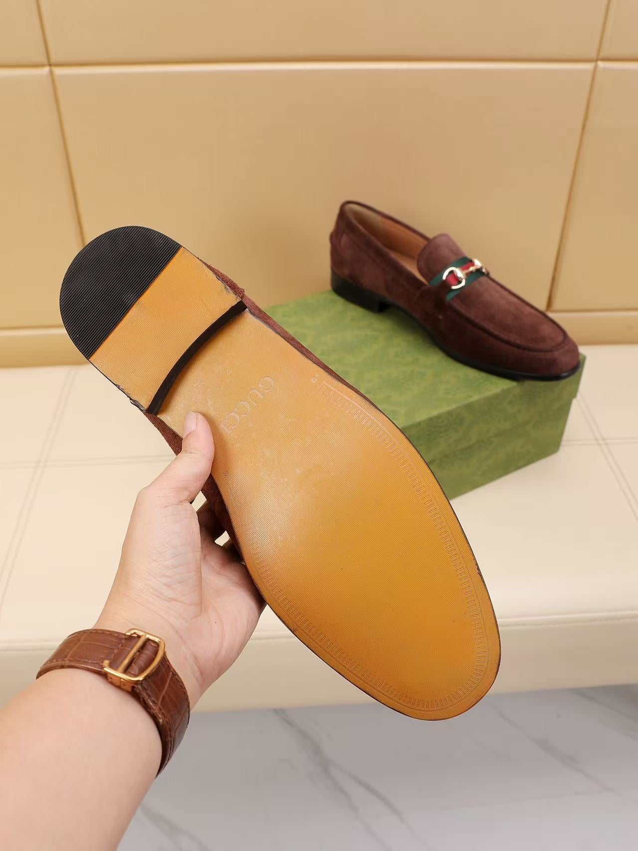 GG Horsebit suede loafers 1825070203