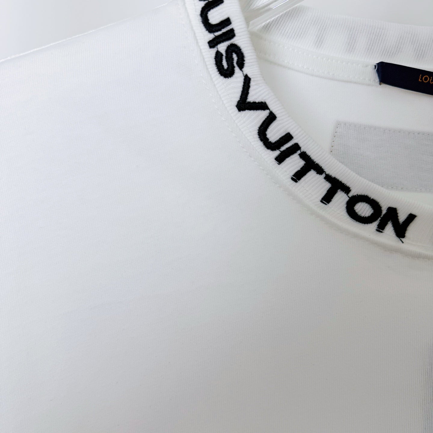 LV Embroidered leather logo T-shirt 1825042507