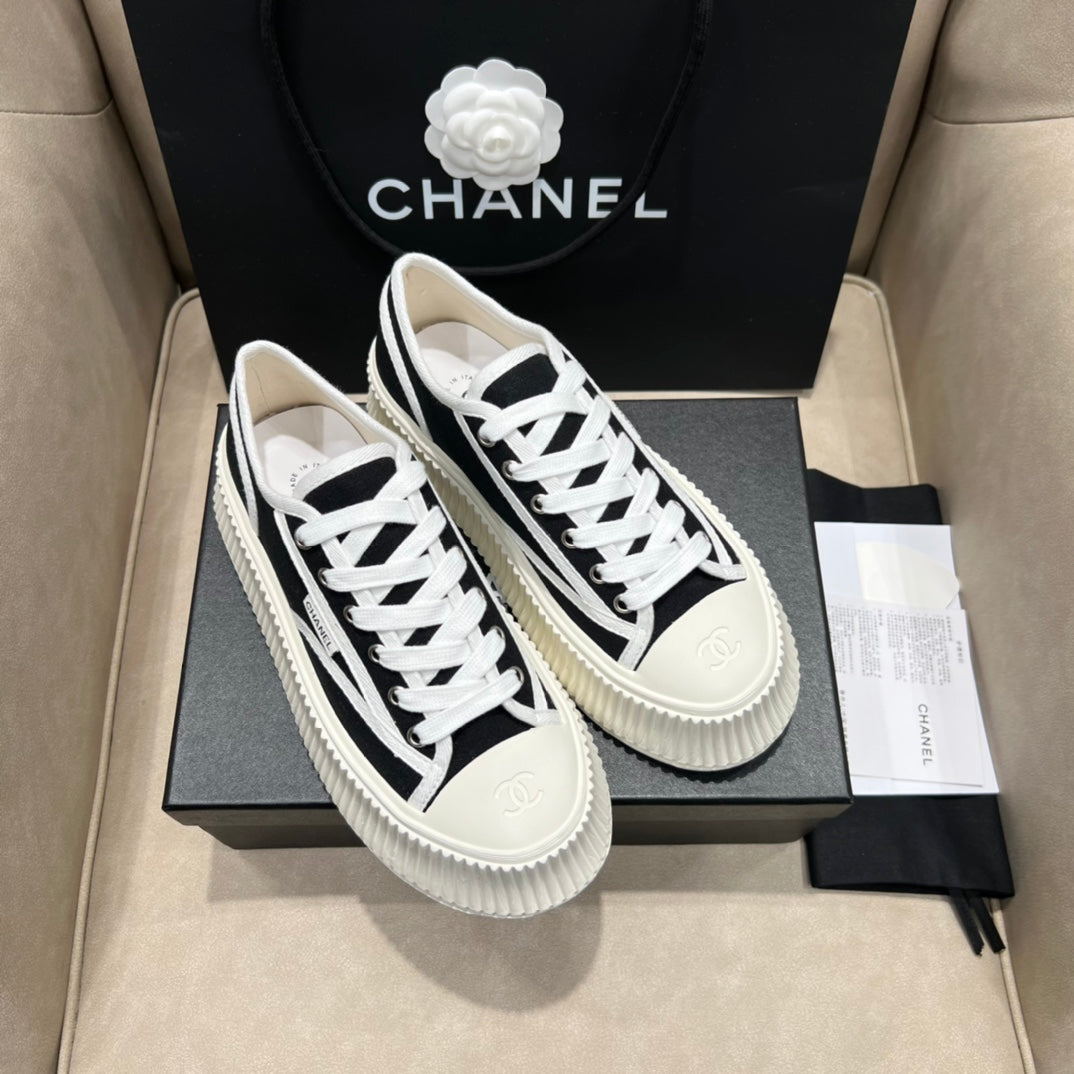 CNL Vintage 2024 Autumn and Winter New Style Canvas Thick-soled Sneakers 1824071604