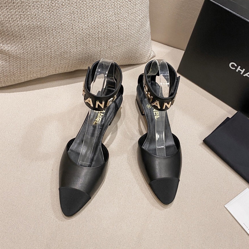 2023 new ladies Velcro Wrist Strap Pointed Toe Sandals XC07062005