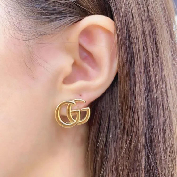 Retro Classic Double G Stud Earrings