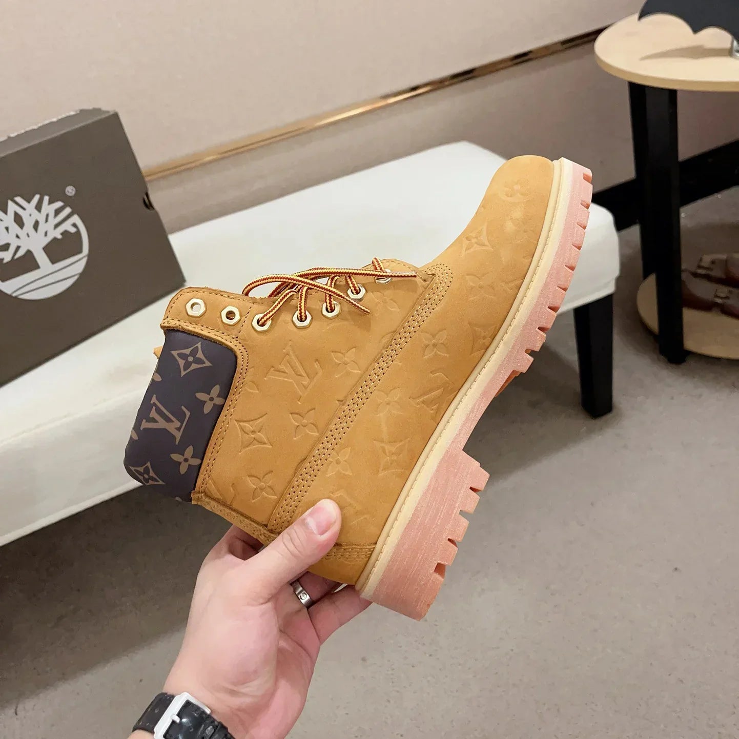 New fashion printed couple's short boots 1024101701