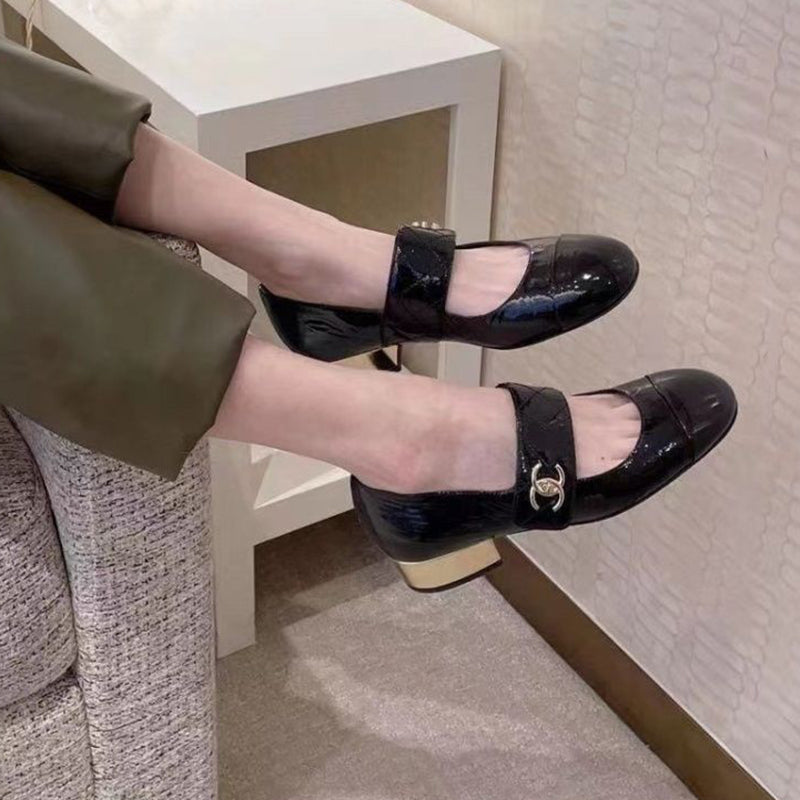 Fashion leather round toe shoes PD10060825