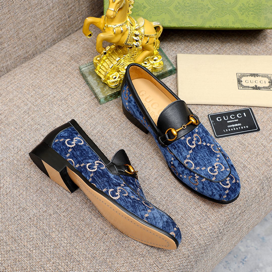 Gentleman Men's Shoes Leather Popular Classic Presbyterian Pattern Loafers G04