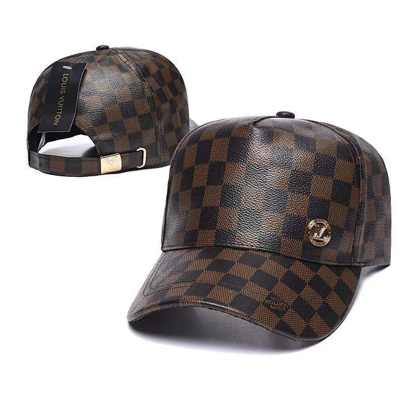 Branded full leather alphabet baseball cap