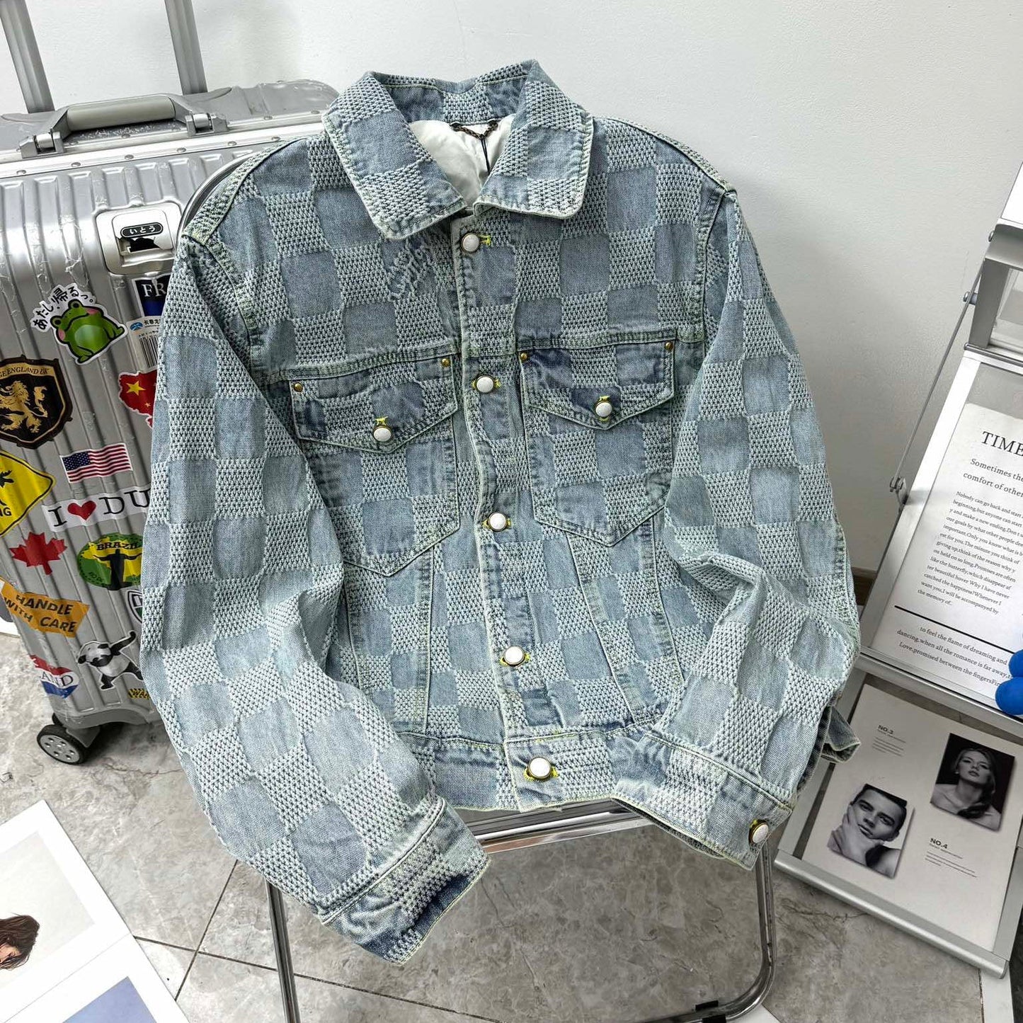 LV Plaid denim jacket 1825022819