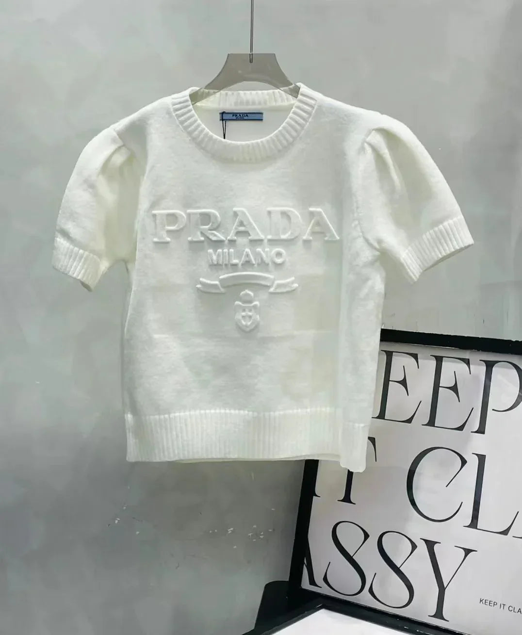 Early Spring Crewneck Women's Sweater Fashion Short-sleeved 1024031805