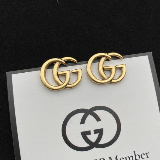 Classic letter stud earrings