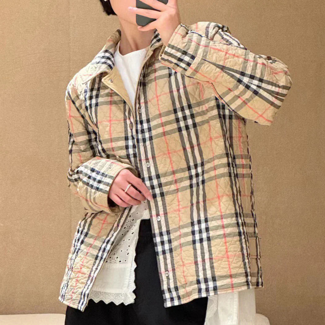 Classic plaid cotton jacket 1024102124