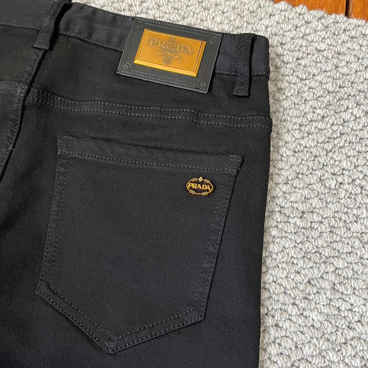 Men's straight through casual jeans 1025011614