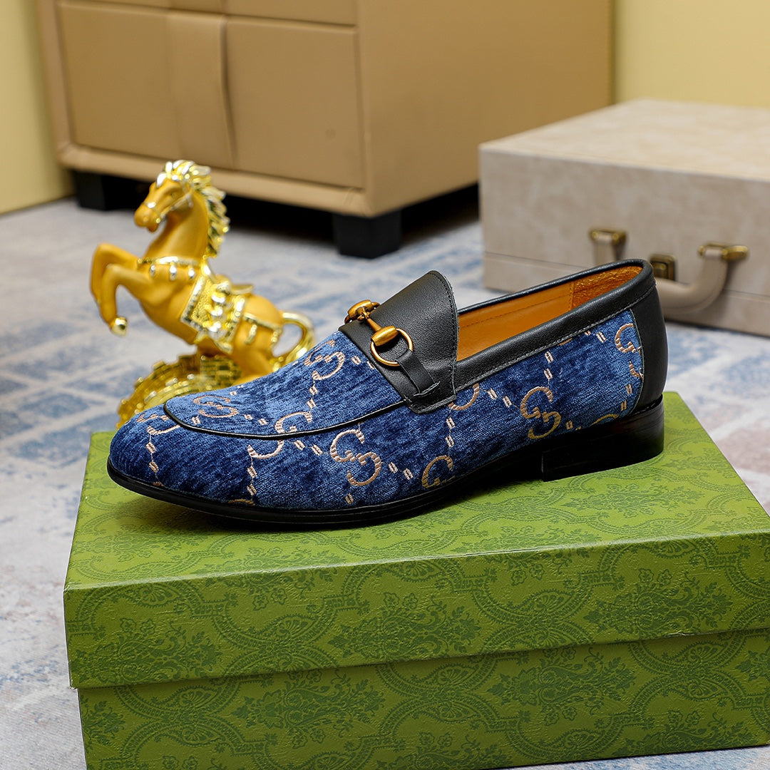 Gentleman Men's Shoes Leather Popular Classic Presbyterian Pattern Loafers G04