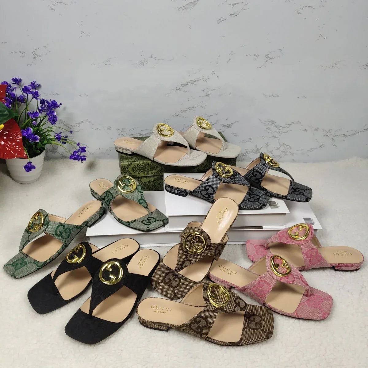 Fashion Trend Canvas Flat Heel Sandals 1024042621