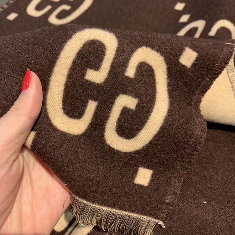 High-end double-sided cashmere shawl women's wool cape PD0823111612