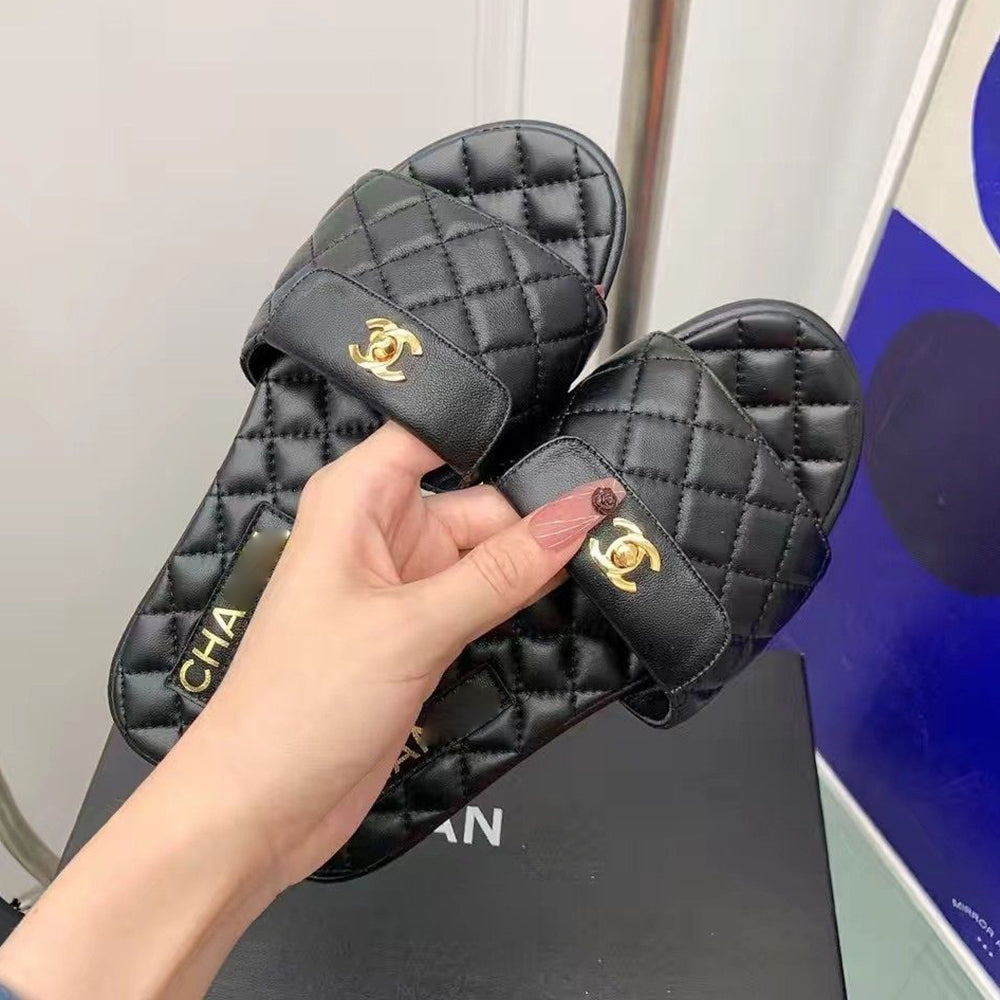 Fashion flat bottomed round toe slippers PD10061510