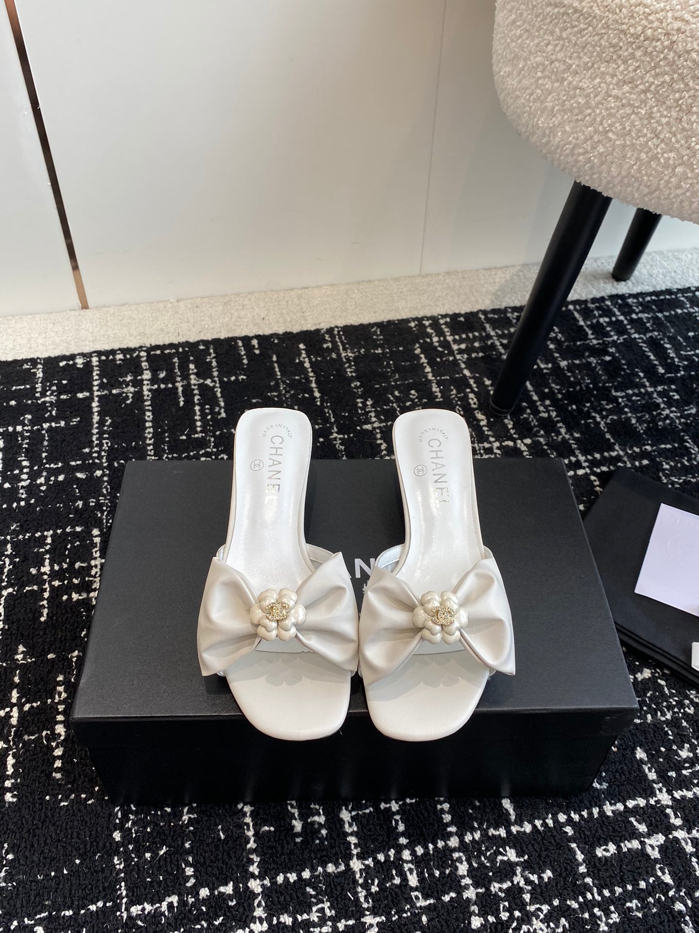 CNL 24SS bow low heel slippers 0724042706