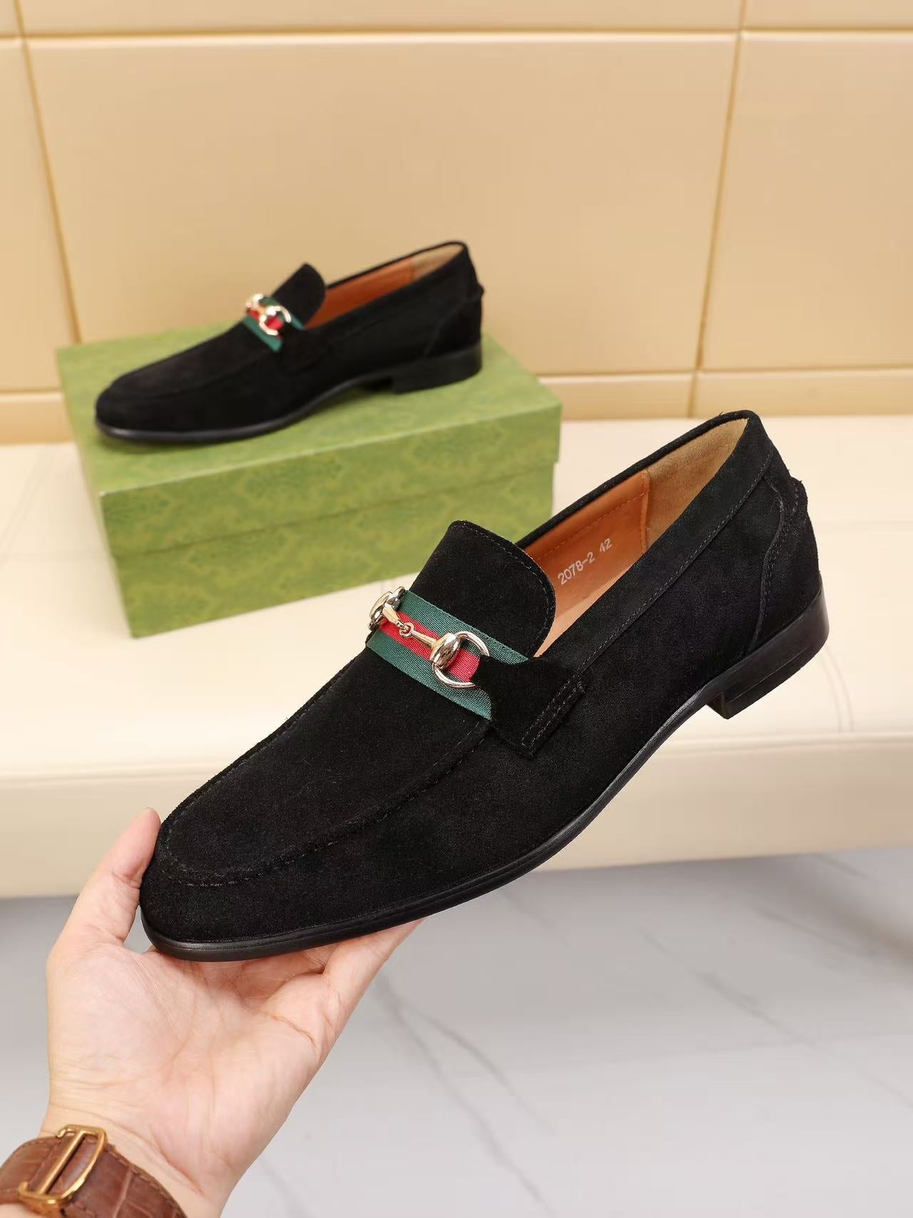 GG Horsebit suede loafers 1825070203