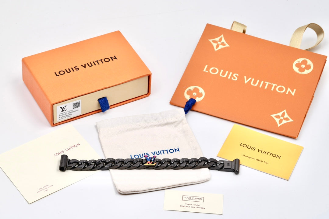 Black Metal Cuban Bracelet XC0823101601