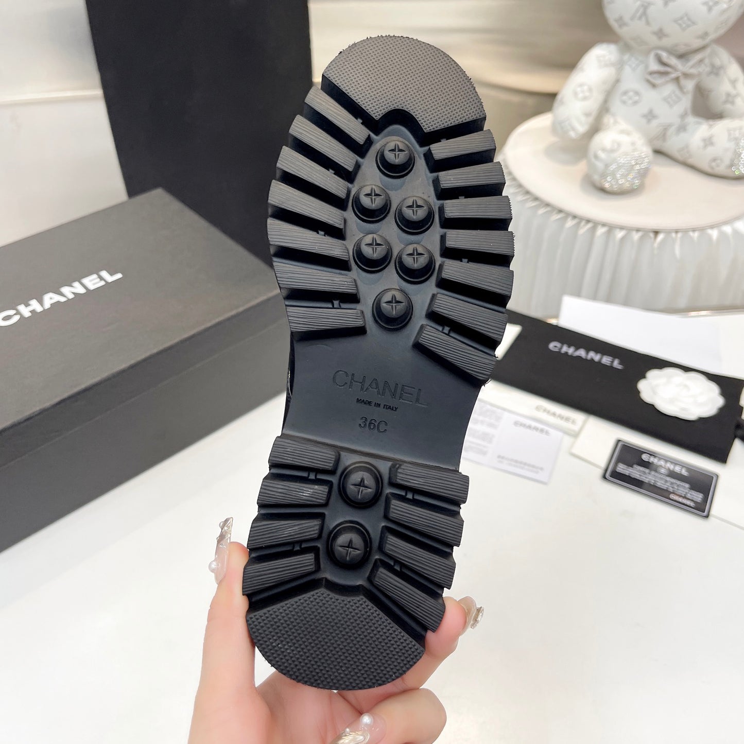 Pearl metal buckle platform leather shoes XC1823100502