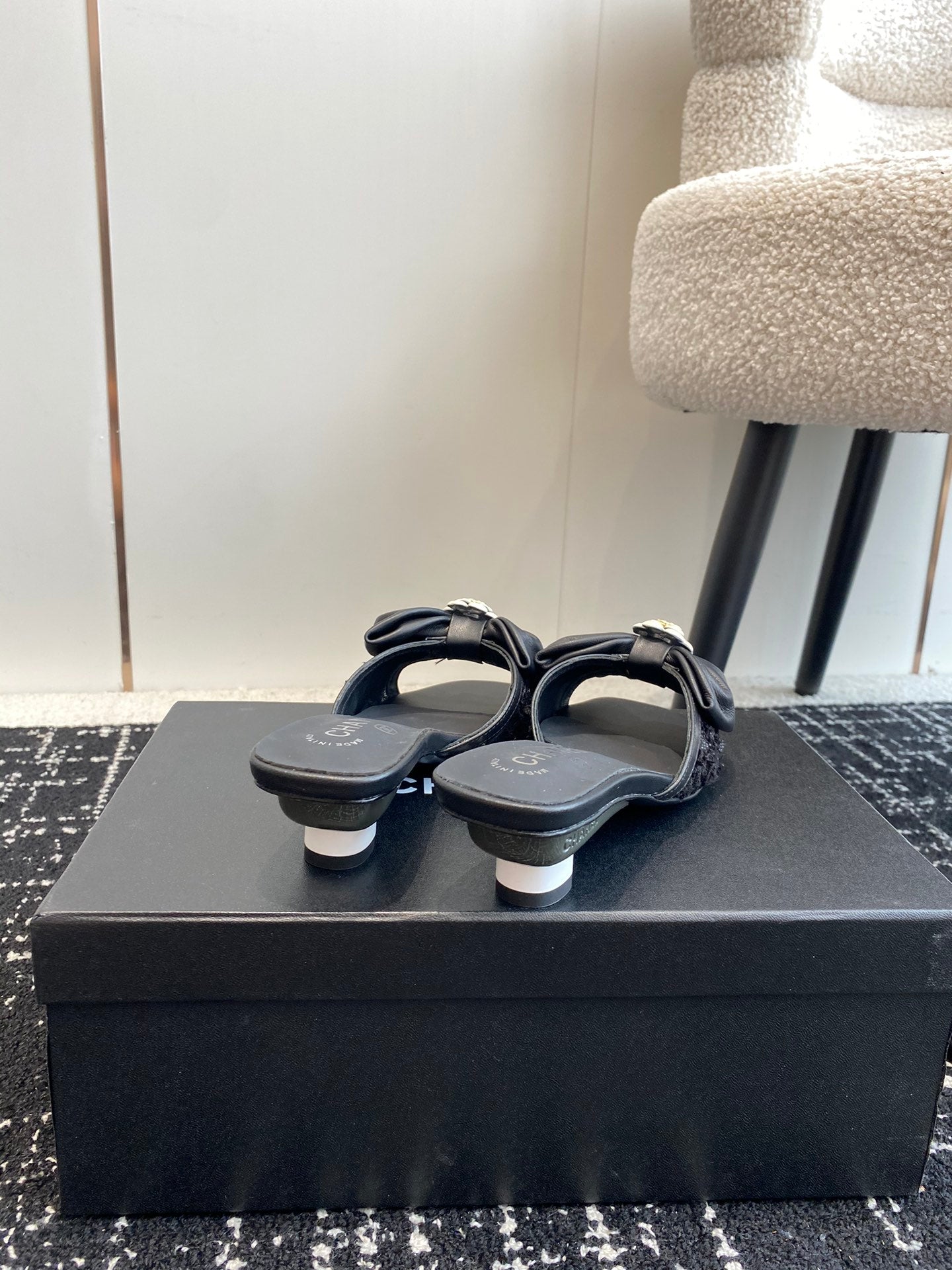 CNL 24SS bow low heel slippers 0724042706