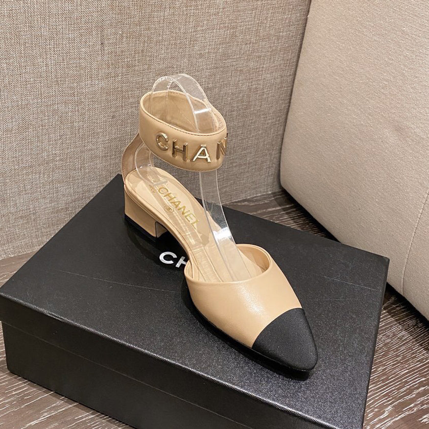 2023 new ladies Velcro Wrist Strap Pointed Toe Sandals XC07062005