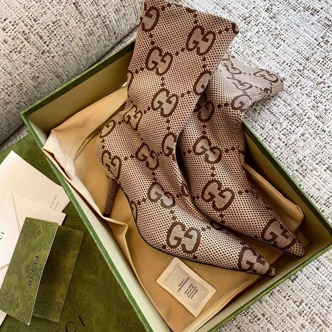 G Brown Ankle Boots Mide Heel Boots Short Boots Boots Women's Boots