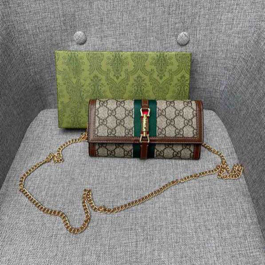 New Wallet Ladies New Wallet Ladies Leather Long Wallet Chain Bag S 01