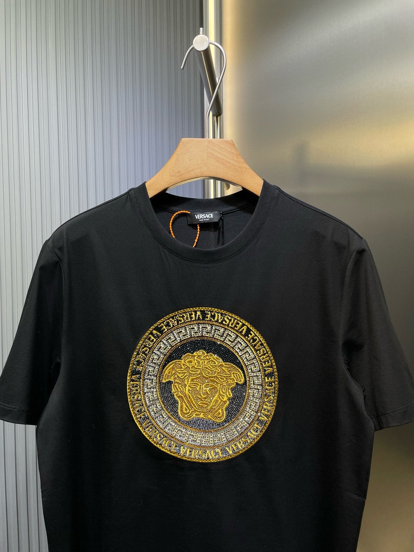 VS Embroidered crystal embellished T-shirt 1825061902