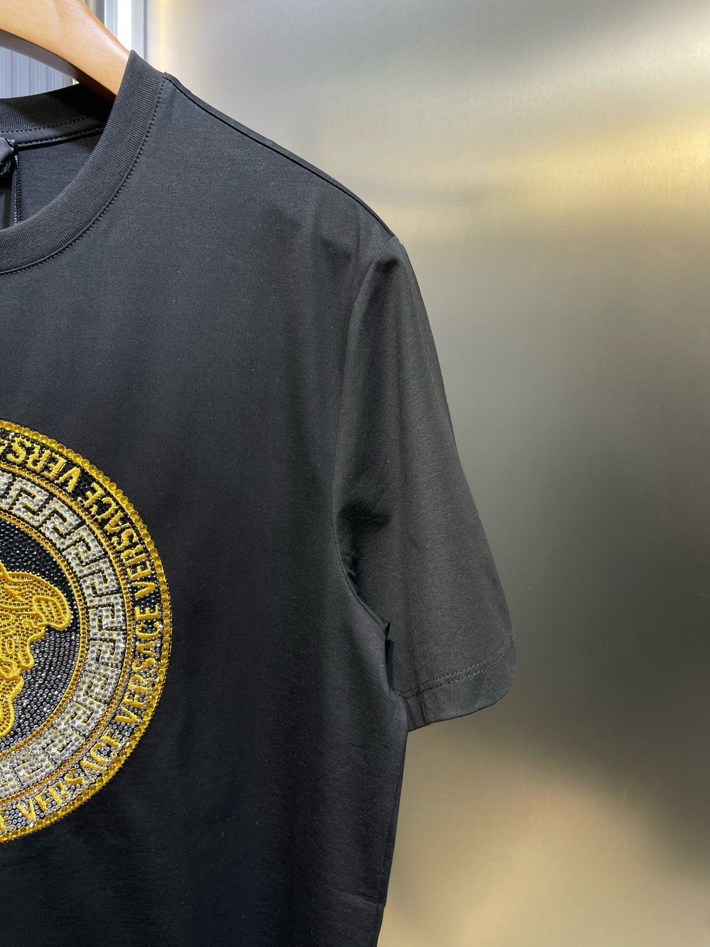 VS Embroidered crystal embellished T-shirt 1825061902