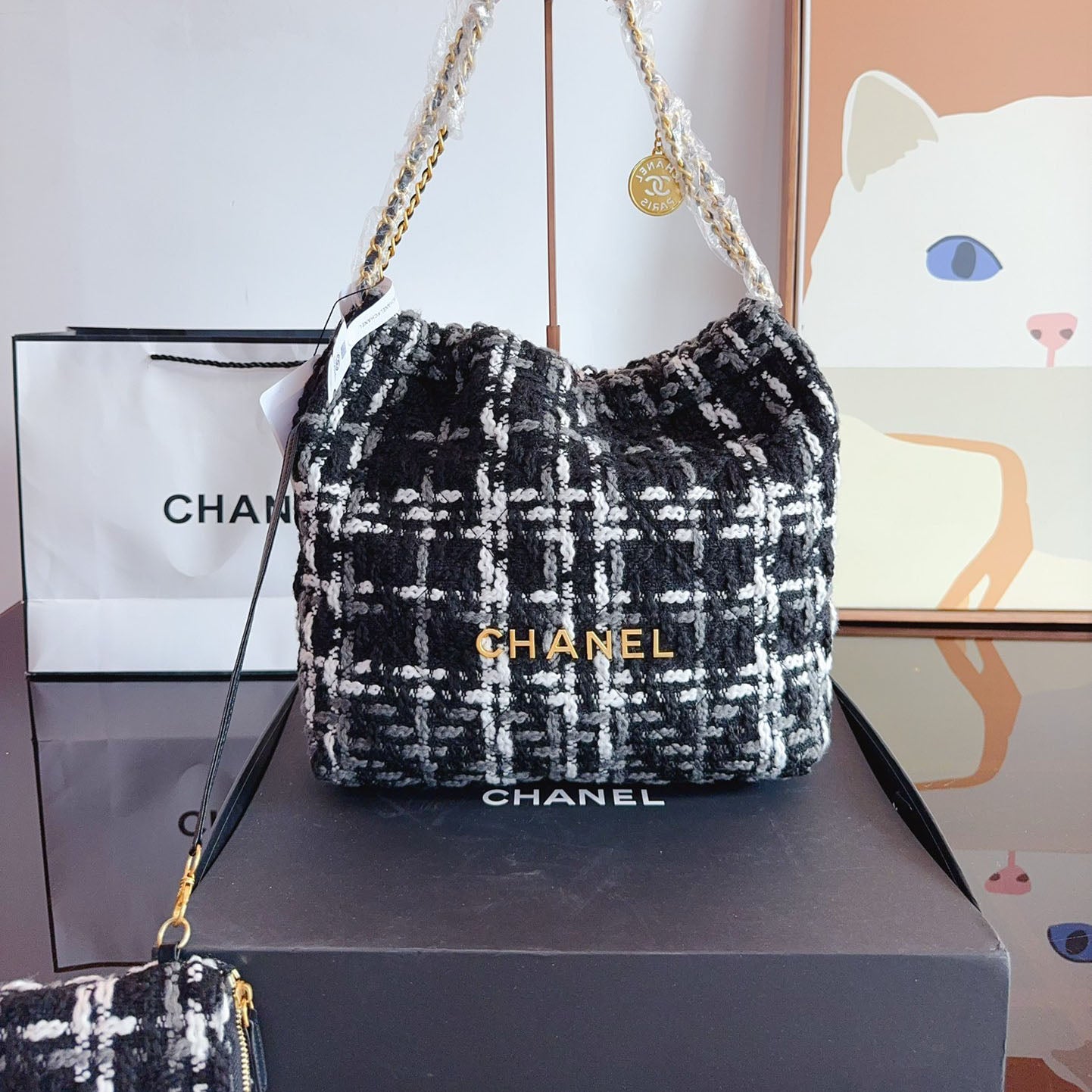 CHL 24 Autumn and Winter Woolen Series New Style Chain Bag XC24092506