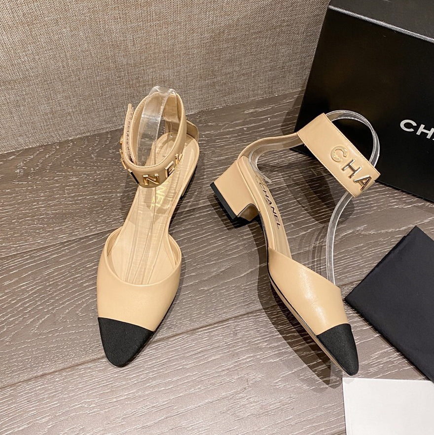 2023 new ladies Velcro Wrist Strap Pointed Toe Sandals XC07062005