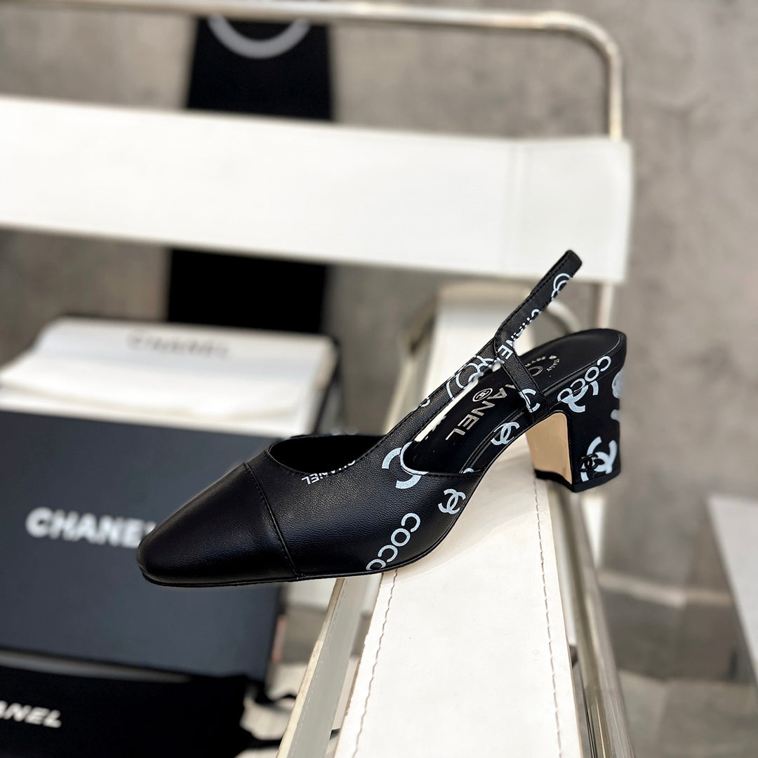 Camellia Print Stylish Classic Heeled Sandals XC1623072801