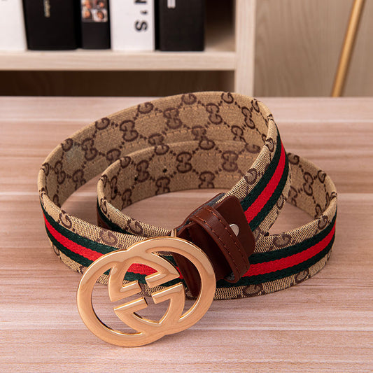 Men's Belt High-Grade Letter Leather Business Belt All-Match Casual PD02070701
