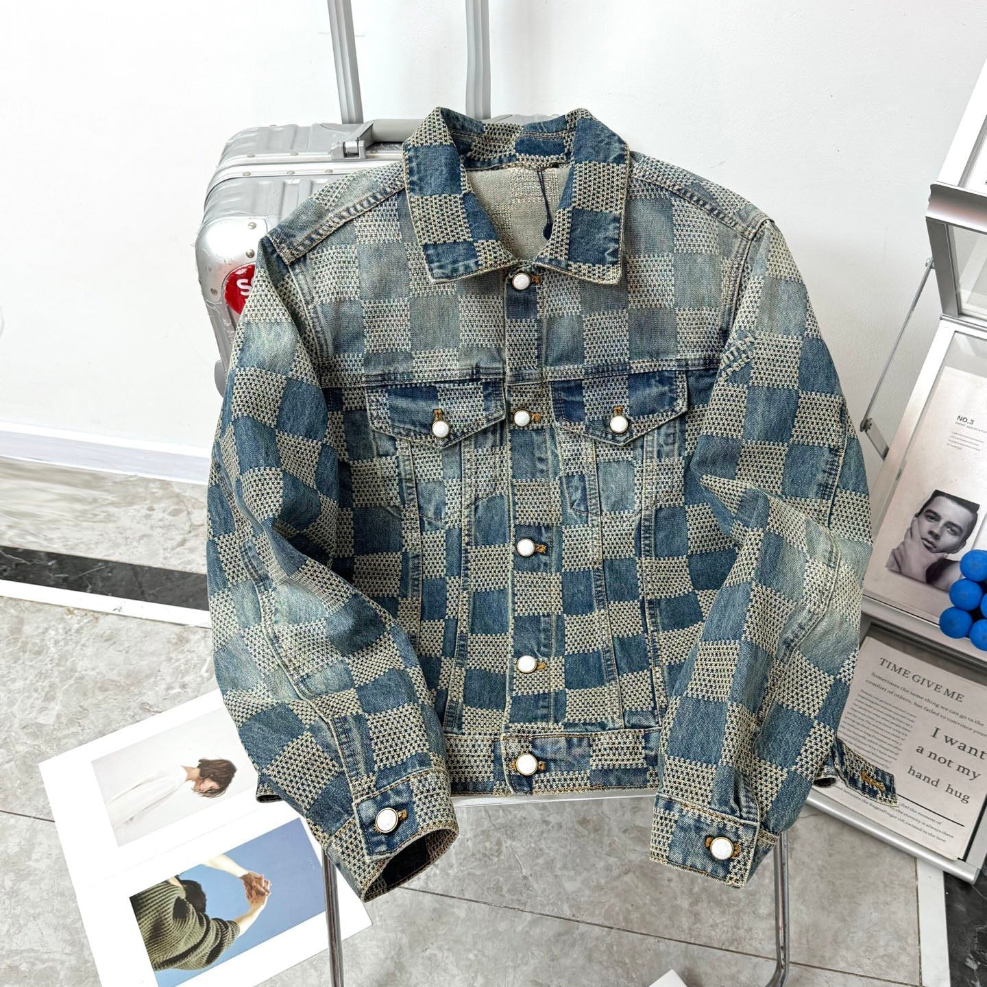 LV Plaid denim jacket 1825022819