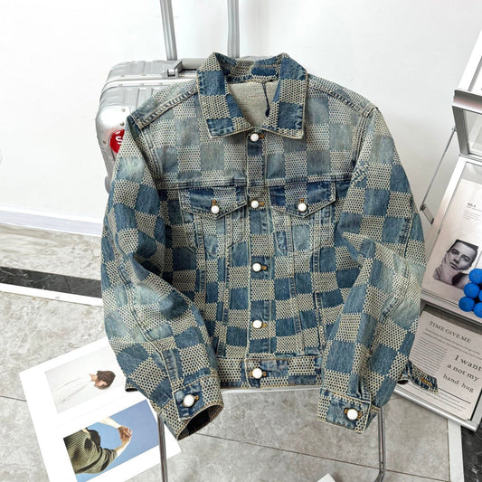 LV Plaid denim jacket 1825022819