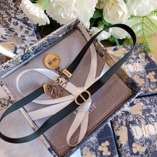 Choker CD Black Web Necklace Necklace XC1623071708