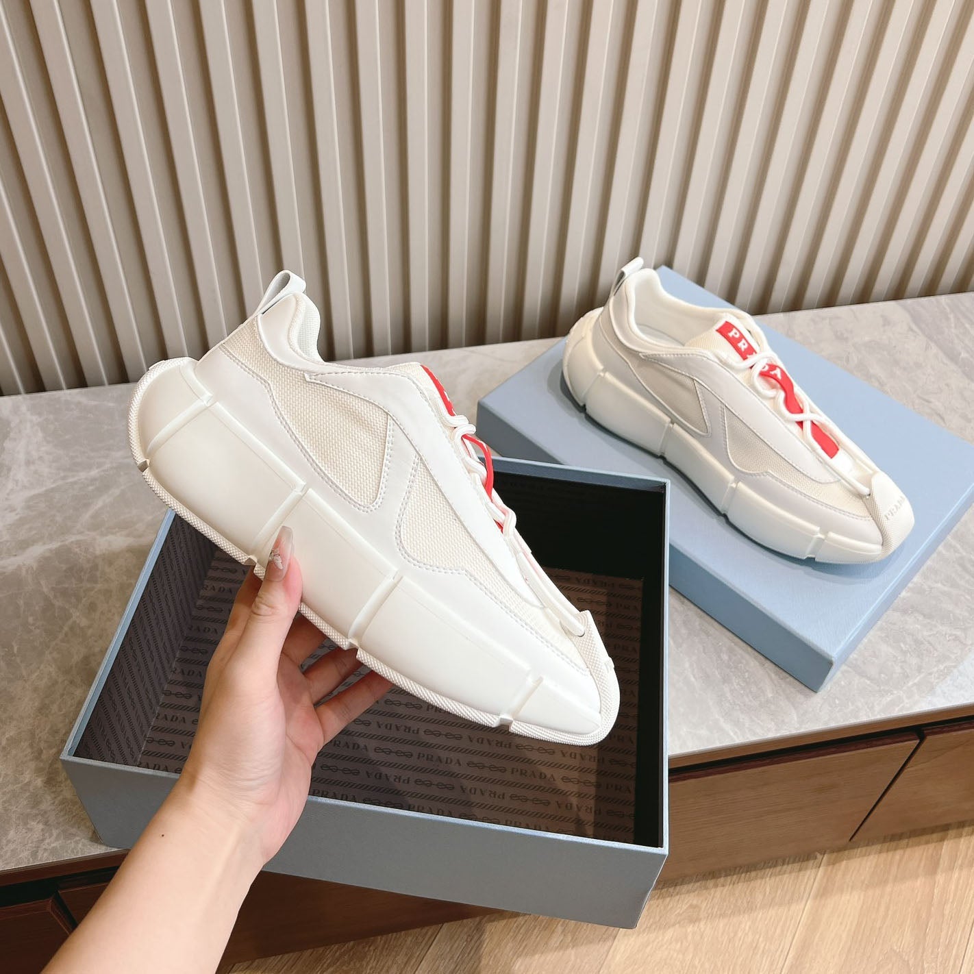 PR Mesh lace-up sneakers 1824091313