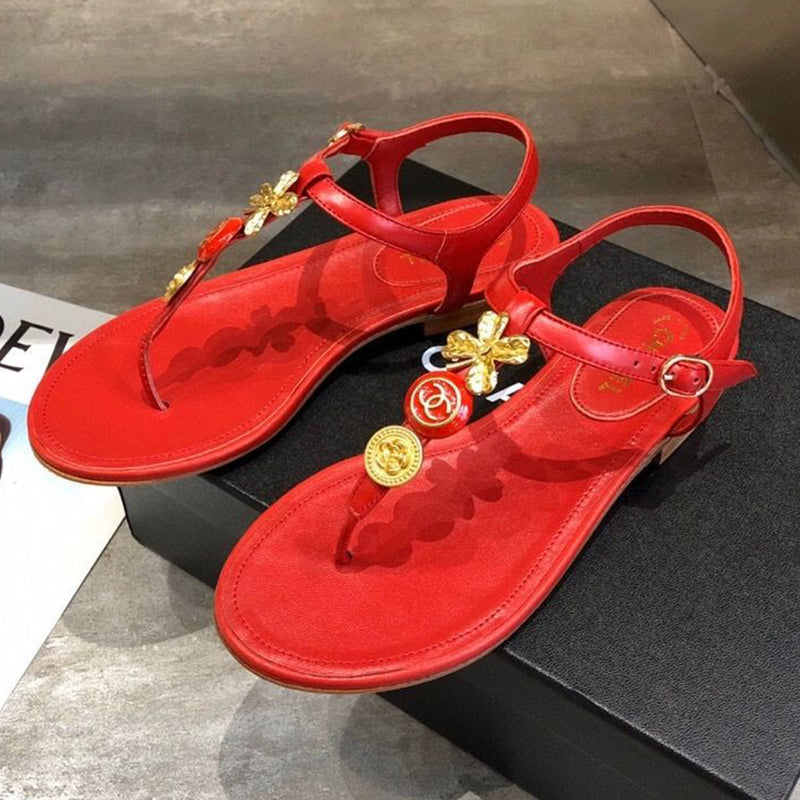 Fashion New Camellia Flip Sandals PD1023071925