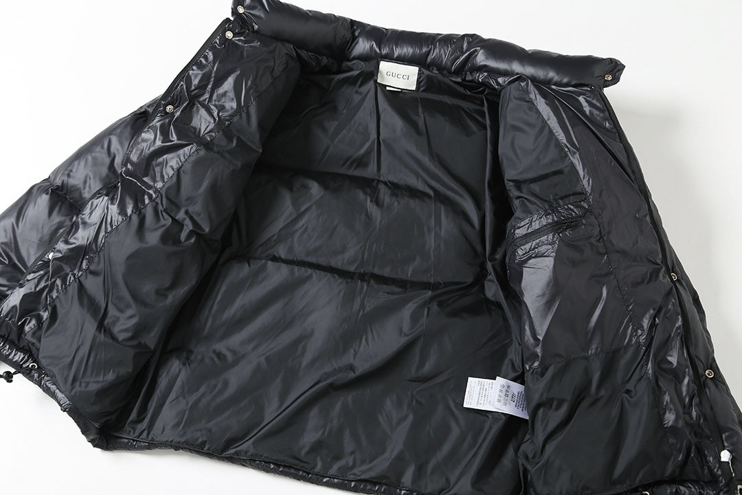 Classic logo red and green web down jacket XC0823102305