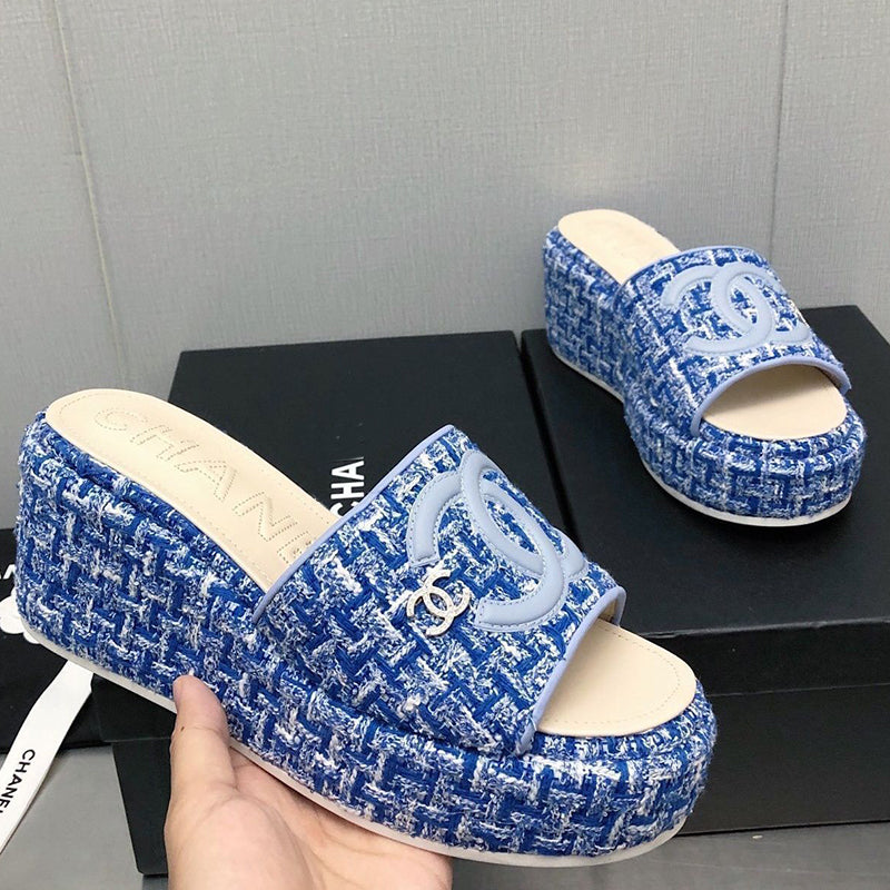 Fashion new wedge platform slippers PD1023072102