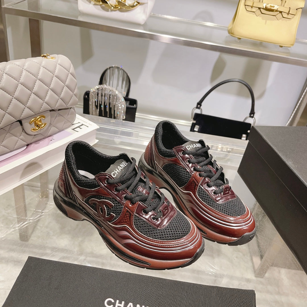 Plaid Wool Stitching Casual Sneakers XC0823081404