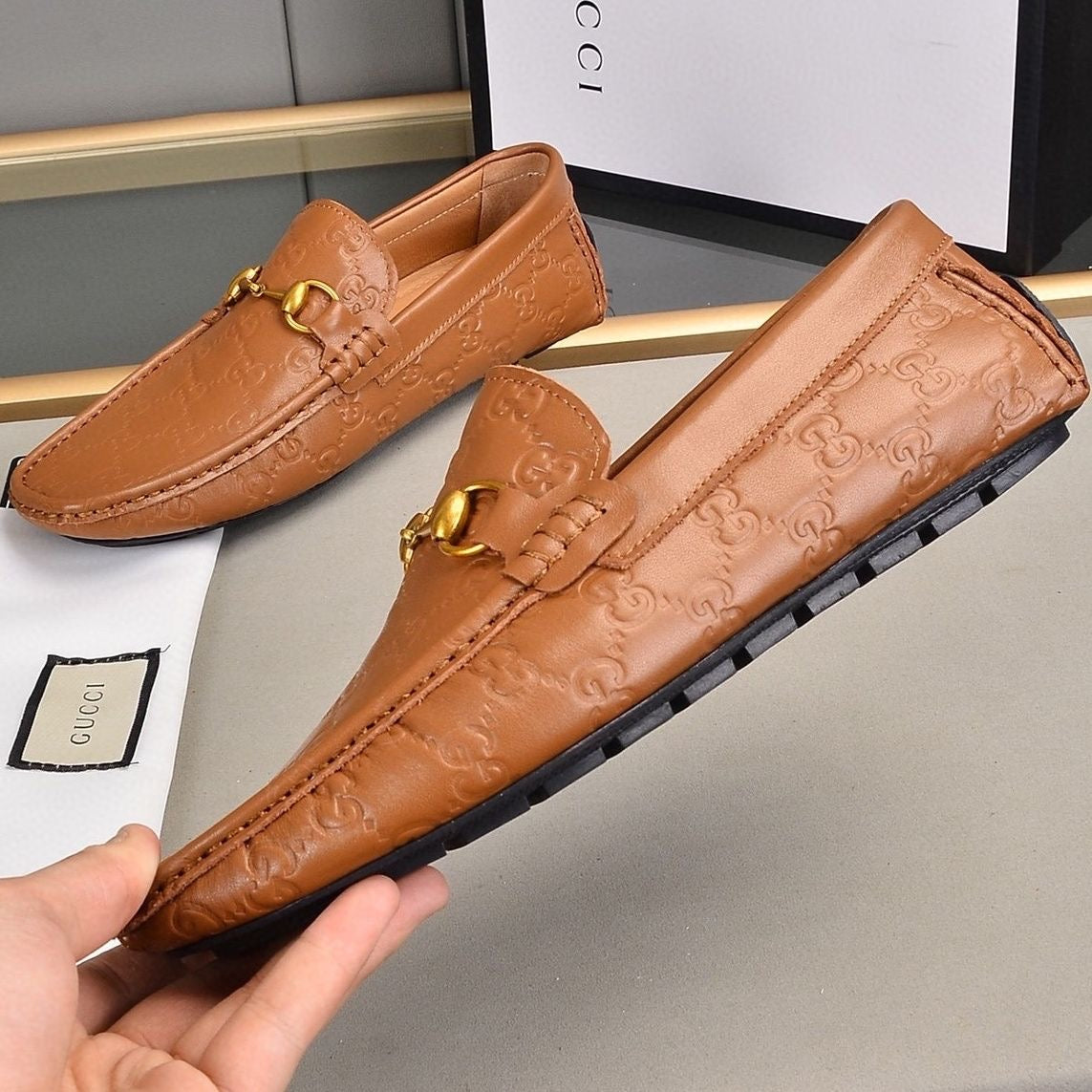 Men's embossed loafers 1824053102