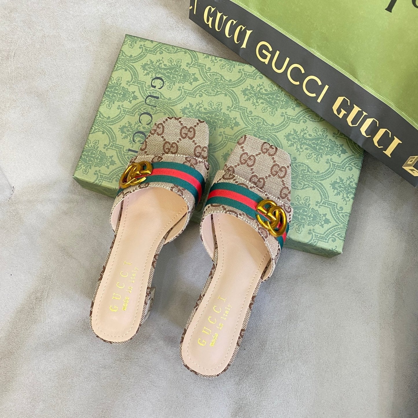 Chunky heel slippers XC0123072819