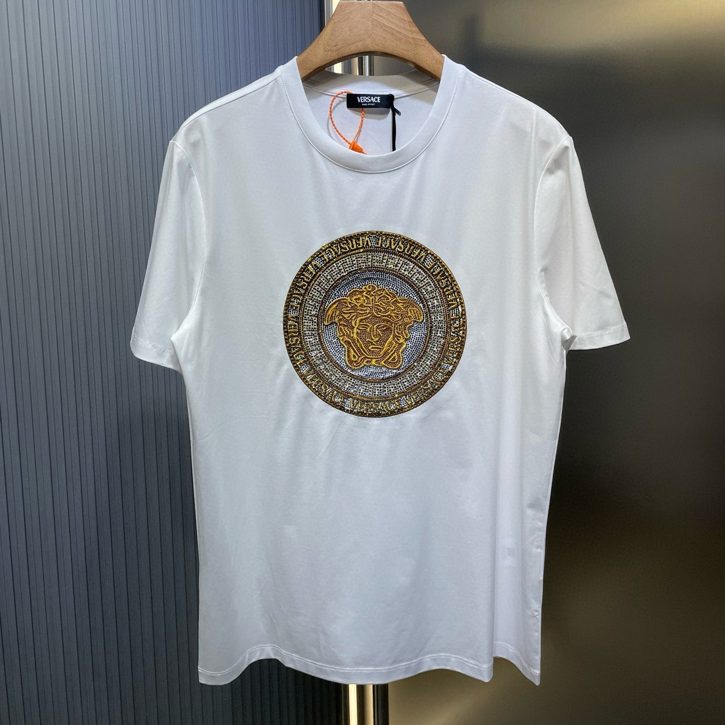 VS Embroidered crystal embellished T-shirt 1825061902