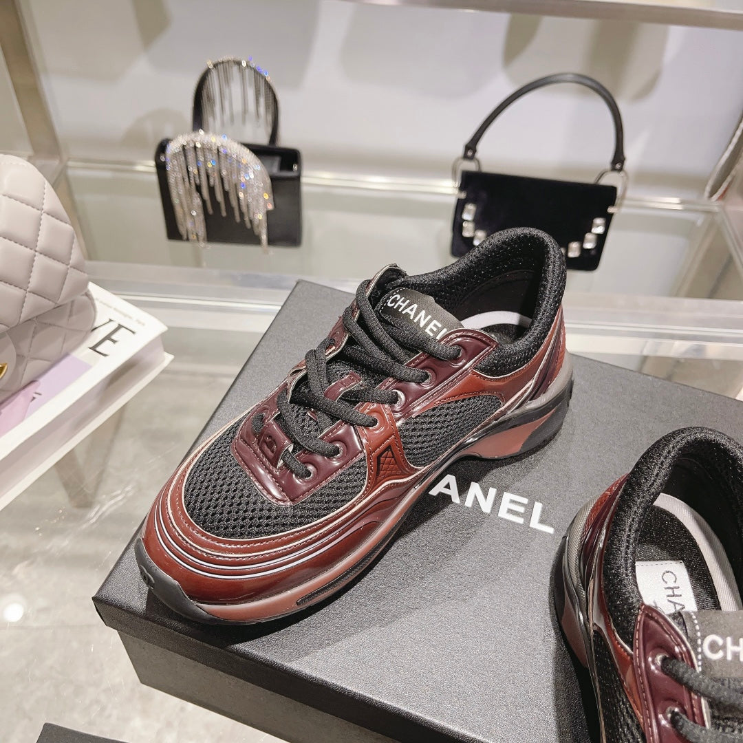 Plaid Wool Stitching Casual Sneakers XC0823081404